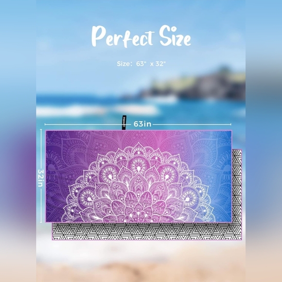 OCOOPA Microfiber Beach Towel, Oversized Travel Towel, Compact Lightweight Beach - Picture 4 of 6